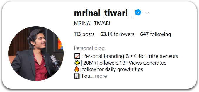 Mrinal Tiwari growth